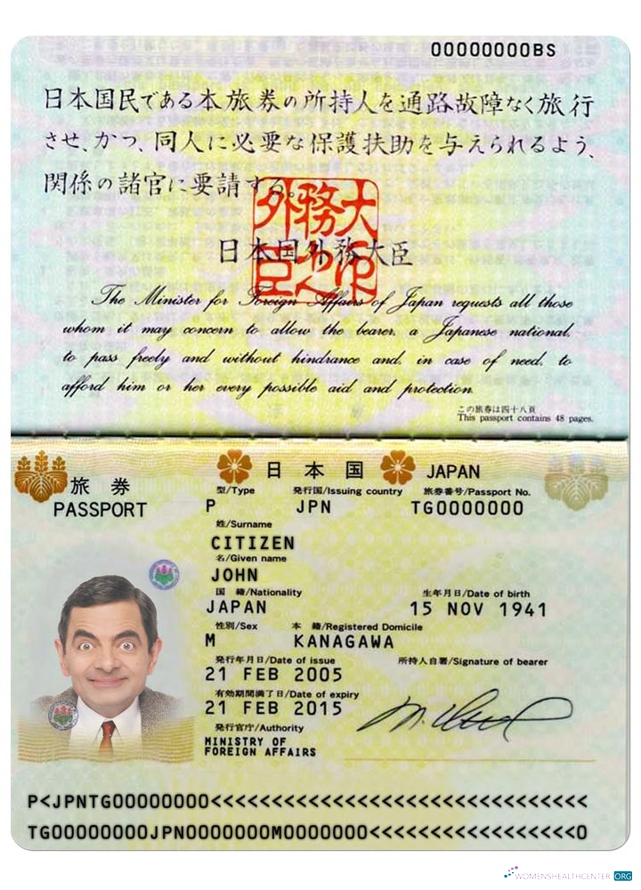 Download JAPAN passport 2005 2015 Photoshop template
